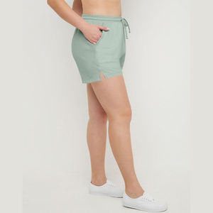 กางเกงขาสั้นลำลองระบายอากาศดี สไตล์แบ็กกี้ สำหรับฤดูร้อน ผ้าฝ้ายฟลีซ 400 กรัม มีซิปและกระเป๋า เหมาะสำหรับออกกำลังกาย ผู้หญิง - Product Image 2