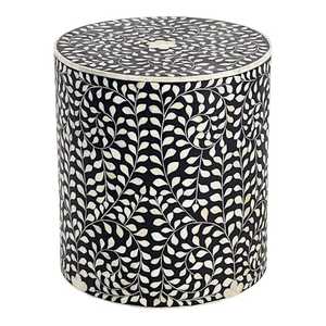 Taburete con incrustaciones de hueso hecho a mano indio de lujo más recomendado Mesa auxiliar Diseño de tendencia de moda Nuevo diseño Taburetes personalizados - Product Image 1