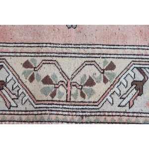 พรมวินเทจตุรกี ขนาด 5.1x7.7 ฟุต (154x236 ซม.) สีขาวชมพู ลายต้นไม้และพืช - Product Image 5