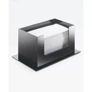 Porte-serviettes en métal doré élégant argenté de luxe, forme carrée, pour hôtel, salle à manger, bureau, grand grossiste de Zahid Exports - Product Image 1