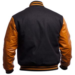 2026 Custom New Men Wool Body Leather Sleeves Embroidered Chenille <b>Patches</b> Varsity CollegeBaseballjacket for men - Product Image 6