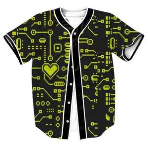 2025 fabricación personalizada botón completo estilo Vintage hombres pulóver béisbol Jersey camiseta para mujeres liso - Product Image 5