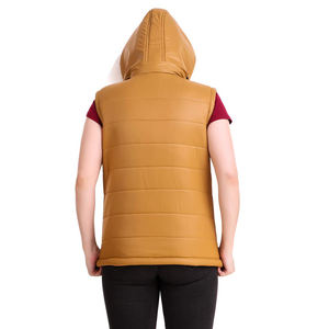 Haute qualité femmes gilet bouffant en plein air hiver vers le bas manteau sans manches fermeture éclair vers le haut imperméable gilet bouffant pour dames - Product Image 2