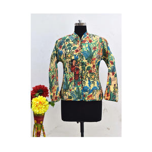 Vintage Kantha taille veste hiver saison porter Style à la mode Vintage taille Kantha vestes Kimonos caftans à la main matelassé manteau - Product Image 1