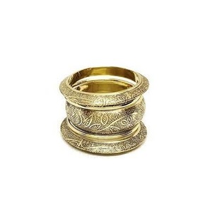 Bracelet en laiton de conception moderne, manchette réglable et pince de serrage, Bracelet en laiton pour taille personnalisée - Product Image 2