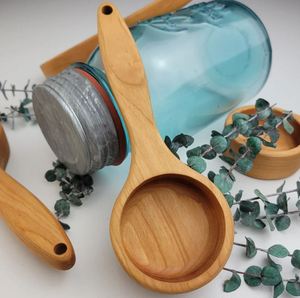 Eco friendly <b>coffee</b> measuring <b>scoop</b> wooden for cooking and baking for home kitchen tools different sizes measuring cup and spoon - Product Image 3