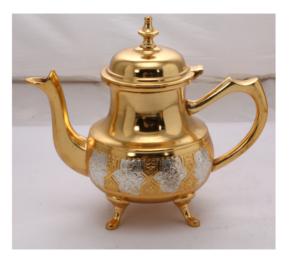 Marden & Simple Design Solid Brass <b>Silver</b> Tea <b>Pot</b> Kettle Stylish Knob and Handle Wholesale Metal Drinkware - Product Image 4