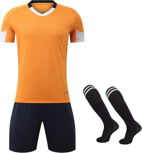 Camiseta de fútbol para adultos unisex personalizada, conjunto con pantalones cortos de uniforme deportivo de invierno, servicio OEM para equipos de práctica - Product Image 1