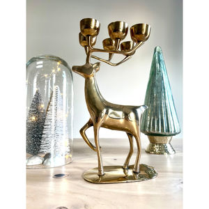 ของตกแต่งโต๊ะรูปกวางเรนเดียร์ งานแฮนด์เมด ทำจากโลหะสีเงินทองเหลือง สำหรับใส่เทียนวอทีฟ เหมาะสำหรับตกแต่งบ้านในเทศกาลอีสเตอร์ ขายส่ง - Product Image 4