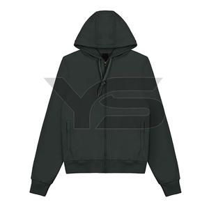 Sudadera con capucha sólida para hombre con bordado personalizado y serigrafía, abrigo de invierno de 300 gramos con cuello con capucha - Product Image 1