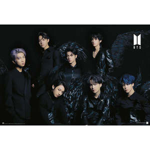 For BTS Modern Style Black Wings <b>Poster</b> Made of Paper for Wall Decor - Product Image 1