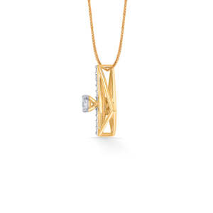 Pendentif étoile en or 18 carats avec zircon plaqué rhodium, bijoux tendance - Product Image 3