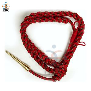 สายคล้องคอแบบฝรั่งเศส fourragere สายคล้องไหล่เครื่องแบบผ้าฝ้ายทองเหลืองสีทอง/เงินโลหะผสมเป็นมิตรกับสิ่งแวดล้อม - Product Image 2