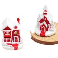 Nouvelle maison de Noël en résine 2026, style dessin animé, maison en pain d'épices, rose pastel, vente en gros, décoration d'intérieur, cadeau