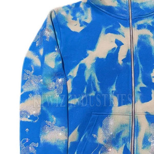 Logo OEM de haute qualité imprimé solide respirant plein visage fermeture éclair sweats à capuche polyester/coton pour l'hiver - Product Image 4
