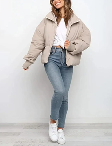 Chaqueta Acolchada de Lona de Alta Calidad para Hombre, Nueva Moda, Impermeable, Invierno, Cuello Alto, Logotipo Frontal, Diseño de Burbujas - Product Image 2