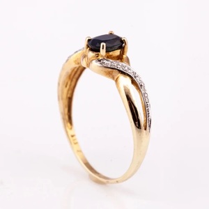 เครื่องประดับแฟชั่นผู้หญิง แหวนเพชร ชุบทอง 14K และเงินแท้ 925 แหวนหมั้น แหวนแต่งงาน - Product Image 2