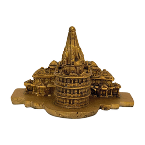 Handmade Hand-painted Marble Dust Resin Ayodhya Ram Mandir Statue for Home & Business Decoration and Gifting - Product Image 4
