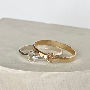 Handmade Women's Gold Plated <b>Brass</b> Stacking <b>Ring</b> Custom Made Hammered Design for Weddings Engagements Stylish Jewelry Parties - Product Image 4