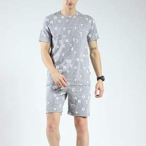 Men's T Shirts & Shorts <b>Twin</b> <b>Set</b> Hot Sale Customized 2 Pieces Short Sleeve T-Shirt & Shorts <b>Twin</b> <b>Set</b> - Product Image 1