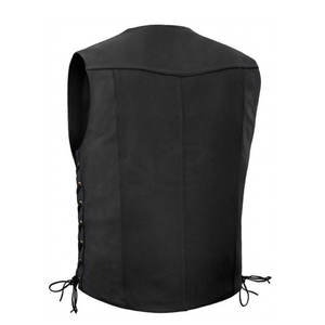 Gilet en cuir sans manches pour hommes Vêtements de mode Conception personnalisée 2025 Gilets en cuir Prix raisonnable Gilet en cuir - Product Image 5