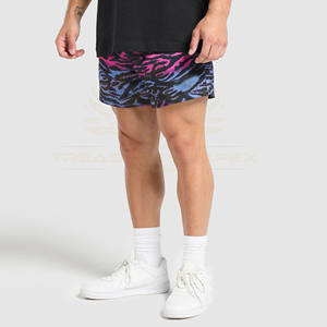 Pantalones cortos de malla con estampado personalizado para hombre, pantalones cortos de malla de poliéster con decoración informal con sublimación de logotipo personalizado de verano - Product Image 5