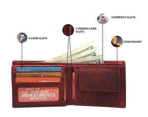 Crazy Horse Cow Leather Bifold Slim Engraved <b>Men's</b> Genuine <b>Wallet</b> WML-0012 Luxury Custom <b>Small</b> Vintage Design Cowhide Travel - Product Image 3