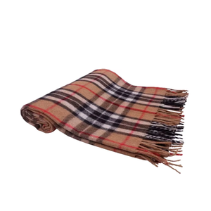 Couverture polaire en laine 100% de qualité supérieure motif à carreaux Design tartan Style jacquard écologique fabriqué par Camel Thomson Wool - Product Image 2