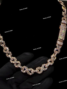 สร้อยคอฮิปฮอปแบบ Cuban Link หรูหรา ประดับเพชรโมอิสซาไนต์ VVS เงินแท้ 925 - Product Image 2