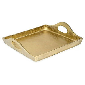 Handicrafts Oval Shape Brass Serving <b>Tray</b> Golden Finished Tabletop Wedding & Parties Snacks <b>Drinks</b> Food Serving <b>Trays</b> - Product Image 2