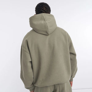 Vêtements Hip Hop surdimensionnés, grande taille, poids lourd, 100% coton biologique, molleton, impression personnalisée, vêtements pour hommes, sweat-shirts à capuche pour hommes - Product Image 3