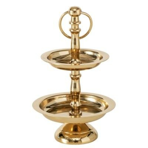 3 <b>Tier</b> Brass Gold Finished Round <b>Cake</b> <b>Stand</b> for Wedding Birthday Party <b>Cake</b> Serving Tray Snacks and Pastry Display <b>Stand</b> - Product Image 4