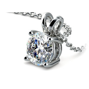 Ciondolo Solitario Legacy con Diamanti da 0,5/0,75 CTW in Oro Bianco o Giallo 14K - Product Image 1