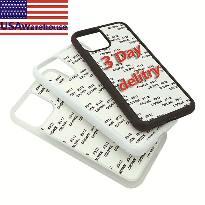 USA Warehouse Bulk Wariety 2d Sublimation Phone Case Blanks For Iphone 15 Pro Max Cover For Samsung Transparent White Black