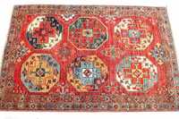 Hot Red Afghan Inspired Persian Hand geknüpfter hochwertiger Teppich 9x12 Ft Hand gefertigt für Wohnzimmer-Zeitgenössischer Teppich im antiken Stil