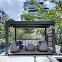 Pergola bioclimatique extérieure en aluminium avec lames orientables, taille OEM, imperméable, pour jardin