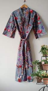 Kimono Long en coton pour femmes, confortable, Robe de bain en coton, doux, vêtements de nuit, Robe de mariée - Product Image 5