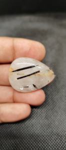 Udgems พลอยควอตซ์เจียระไนแบบหยาบธรรมชาติขนาดผสมสีดำและสีขาวสำหรับทำเครื่องประดับ - Product Image 3