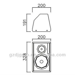 Loa karaoke chuyên nghiệp hai đường tiếng 6.5 inch với <span class=keywords><strong>tweeter</strong></span> côn 3 inch, công suất đỉnh 320W, đạt chứng nhận CE, dành cho phòng karaoke và quán bar - KF106 - Product Image 4