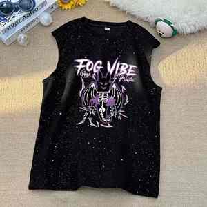 เสื้อกั๊กแขนกุดทรงหลวมสำหรับผู้ชาย, เสื้อยืดถักแวววาวคอเสื้อไซส์ใหญ่พิเศษระบายอากาศได้ดี - Product Image 6