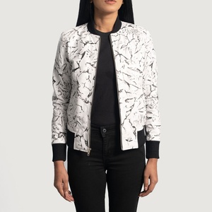 Top Trending Custom OEM Service Último diseño Chaqueta de cuero para mujer Precio barato Chaqueta de cuero genuino para mujer - Product Image 3