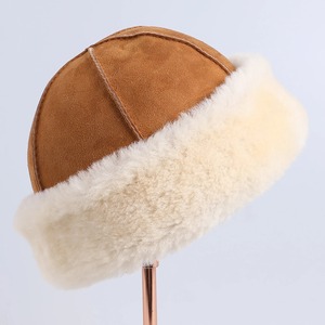 Tamaño ultra grande 54-62cm Sombrero de protección auditiva cálido de invierno para hombre Piel sintética de cuero genuino Interior Gorras negras/marrones para ropa informal - Product Image 4