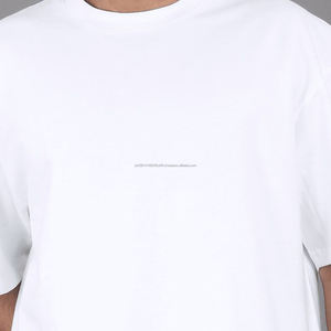 เสื้อยืดผู้ชายคอตตอน 100% สำหรับงานทางการ ขายส่ง มีโลโก้สั่งทำได้ ทรงโอเวอร์ไซส์ ผ้าถัก 230gsm ลายเรียบ - Product Image 6