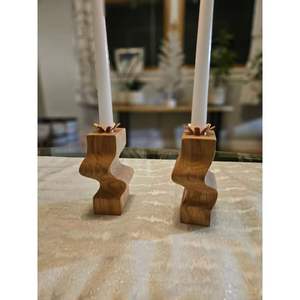 เชิงเทียนไม้สำหรับตกแต่งบ้านทันสมัยสำหรับตกแต่งโต๊ะข้างสำหรับเทศกาลคริสต์มาสและกลางคืน - Product Image 6