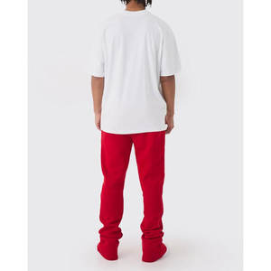 Men's Wide Leg Fleece Sweatpants <b>Oversized</b> Cotton Track Pants Flared <b>Joggers</b> - Product Image 2