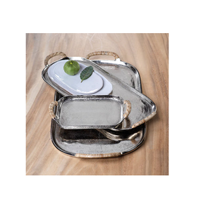 Plateau de service décoratif en aluminium Décoration de cadeau Plateau de service rond Plateau de forme personnalisée Plateau de cadeau de bonbons et de chocolat - Product Image 5