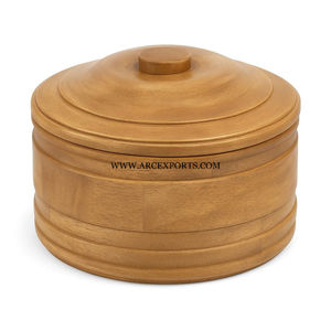 Boîte à roti chapati classique en bois multi-usages Top vente casserole en bois hot pot boîte à roti design du fabricant en indien - Product Image 1