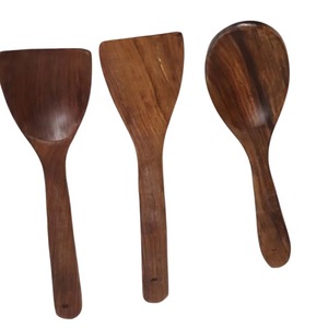 Premium Quality Acacia Wood Creative Curved Hook Large Soup Spoon Serving Tool American Style Dishwasher Safe Wedding Kitchen - Product Image 1