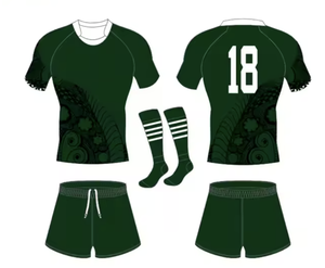 100% Polyester Heavyweight Rugby Jersey/Shirt <b>Black</b> Yellow Color Breathable Feature Stylish Sets - Product Image 1