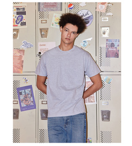 Vente chaude unisexe blanc plaine t-shirts T-shirt T-shirt imprimé col rond manches courtes 100% coton hommes T-shirt décontracté pour hommes - Product Image 2